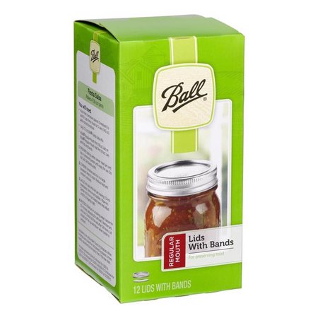 BALL Regular Mouth Canning Lids and Bands , 12PK 1440030060